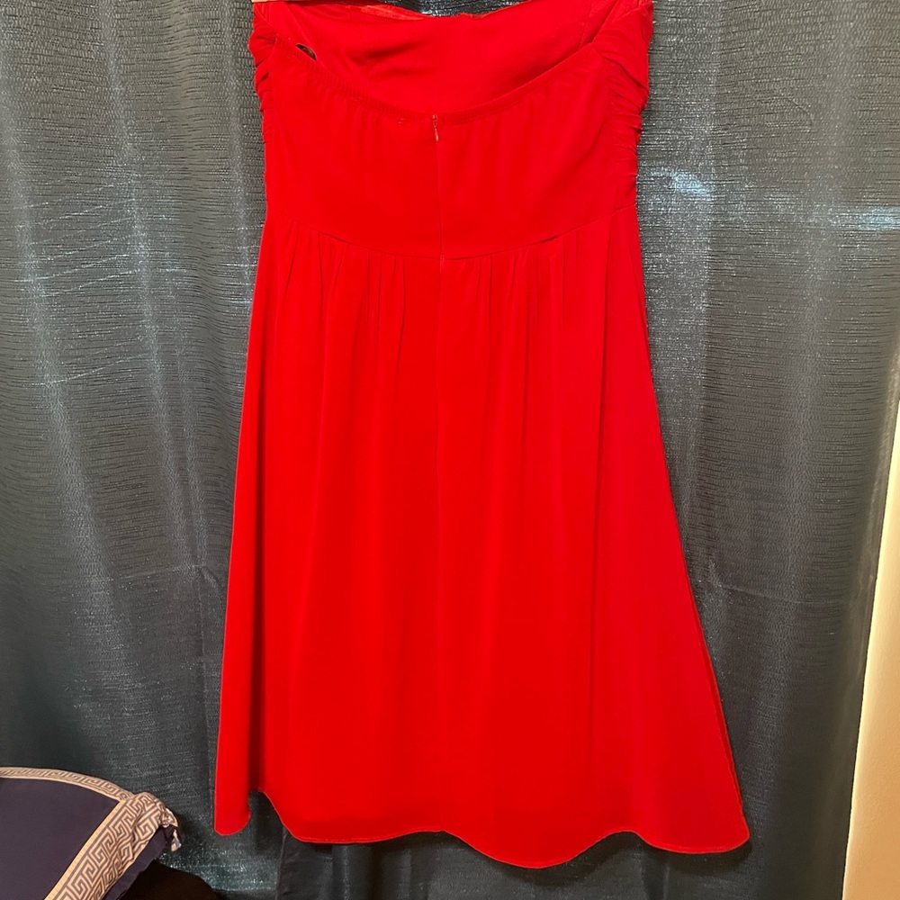 Elegant Red Strapless Dress